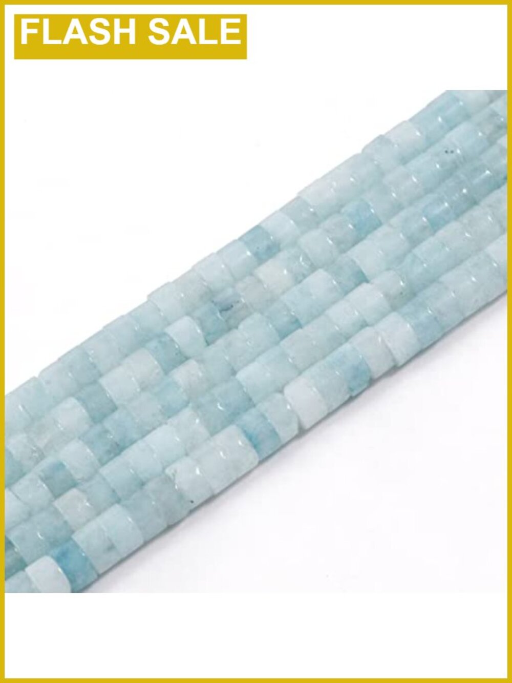150 Natural Aquamarine 4mm Spacer Beads, Stone Gemstone Tube Beads for Jewelry